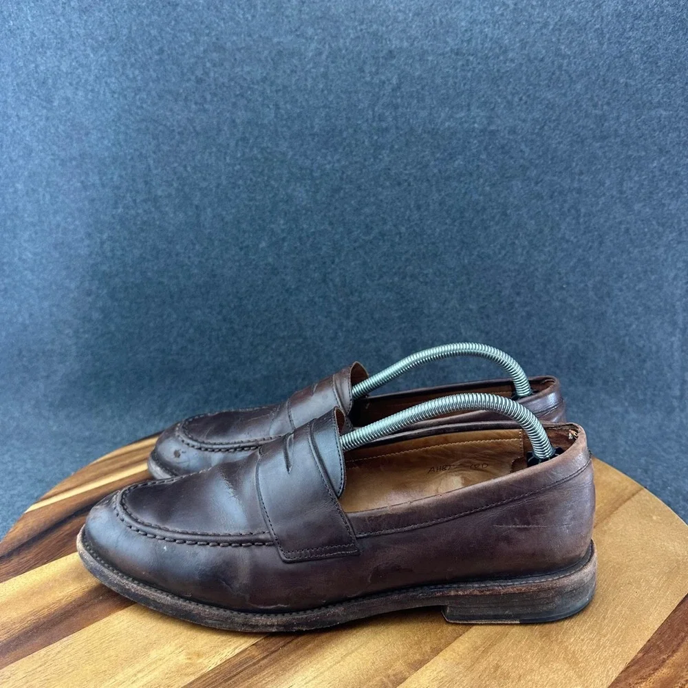 J Crew Ludlow Penny Loafers Mens 10D Dark Brown Classic Slip On Dress Shoes